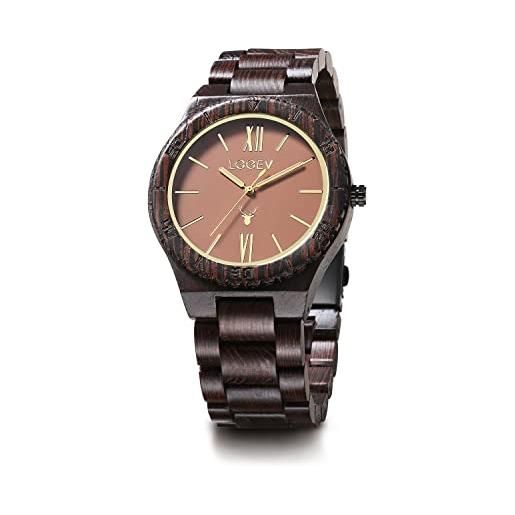 Orologio In Legno Uwood Series 40 Mm - Unisex, Naturale, Con Movimento Giapponese E Vetro Minerale - Foto 3