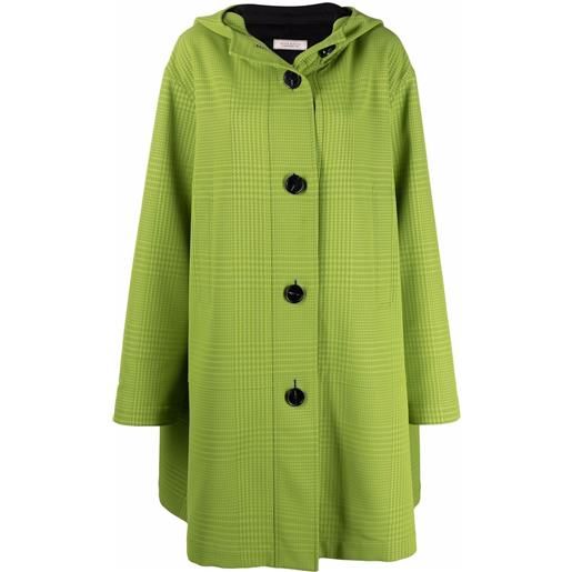 Nina Ricci cappotto monopetto con cappuccio - verde
