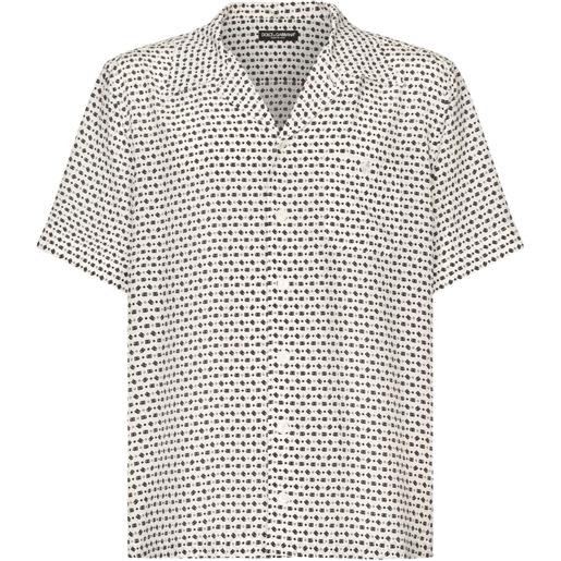 Dolce & Gabbana camicia con stampa dg - bianco