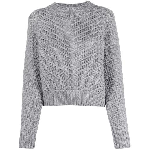 Fabiana Filippi maglione con motivo chevron - grigio