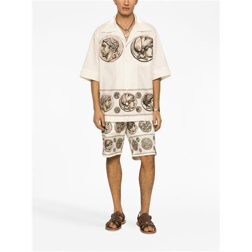 Dolce & Gabbana shorts sartoriali con stampa - toni neutri