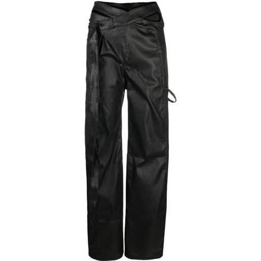 Ottolinger pantaloni dritti con design asimmetrico - nero