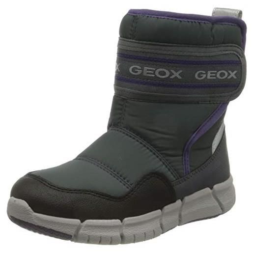 Geox j flexyper girl b ab snow boot bambina, grigio (grey/purple), 36 eu