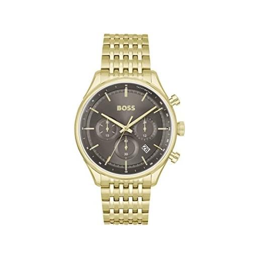BOSS orologio con cronografo al quarzo da uomo con cinturino in acciaio inossidabile dorato - 1514051