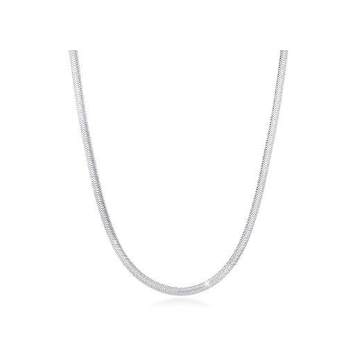 Elli necklace ladies snake necklace flat elegant herringbone trend blogger in 925 sterling silver