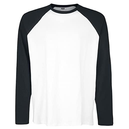 Urban Classics organic-maglia a maniche lunghe raglan oversize t-shirt, bianco, l uomo