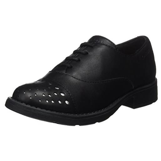 Geox jr sofia i, scarpe stringate oxford, nero (black), 28 eu
