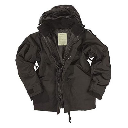 Mil-Tec giacca impermeabile con pile xxl, nero
