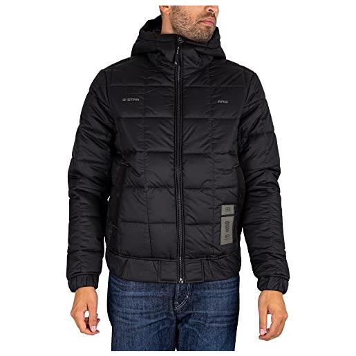 G-STAR RAW meefic squared quilted hooded jacket, giacca uomo, multicolore (reflective sea blue d20126-c550-d531), m