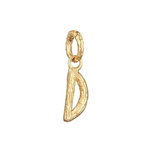 Elli pendentes donne lettera d look organico in argento sterlino 925 placcato oro
