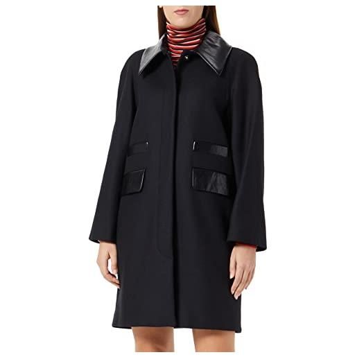 Sisley 2ratln01i cappotto misto lana, nero 100, 44 donna