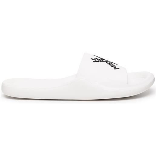 Kenzo sandali slides con stampa - bianco