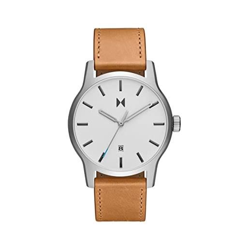 MVMT orologio analogico al quarzo da uomo collezione classic ii con cinturino in pelle o acciaio inossidabile bianco (white)