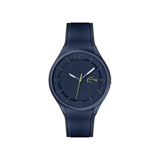 Lacoste orologio analogico al quarzo da uomo con cinturino in silicone blu - 2011236