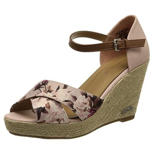 TOM TAILOR 5390010025, Sandali con Zeppa Donna, Blu Navy, 38 EU