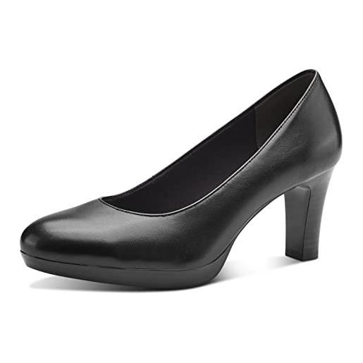 Tamaris donna scarpe col tacco, signora scarpe col tacco classiche, touchit, pumps dell'ufficio, nobile, comodo, scarpe business, black, 39 eu