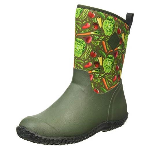 Muck Boots muckster ii mid, stivali in gomma donna, black/floral, 38 eu