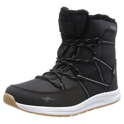 KangaROOS k-ww leyla rtx, stivali donna, jet black dk silver, 41 eu