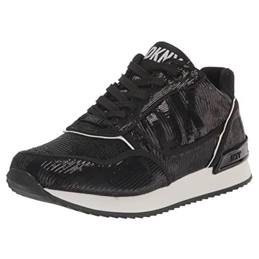 DKNY k2290948-005-5.5, scarpe da ginnastica donna, nero/bianco, 36 eu
