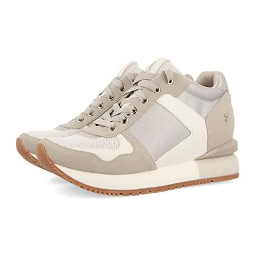 GIOSEPPO sneakers grigio piombo monocolore da donna girst con zeppa interna