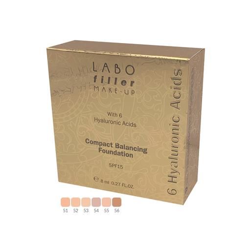 LABO INTERNATIONAL SRL labo filler make-up- fondotinta compatto riequilibrante effetto mat spf15 - colore 51