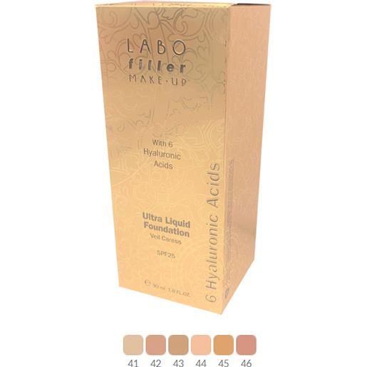 LABO INTERNATIONAL SRL labo filler make-up - fondotinta ultra liquido effetto seta ideale per pilli miste e oleose - colore 46