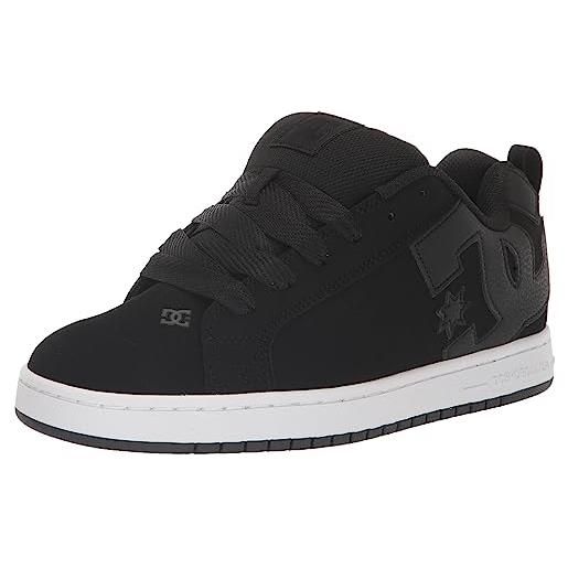 DC Shoes dc court graffik scarpe da skate casual da uomo, skateboard, nero nero bianco, 41 eu