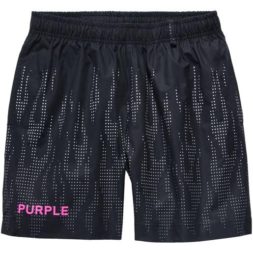 Purple Brand shorts con stampa - nero