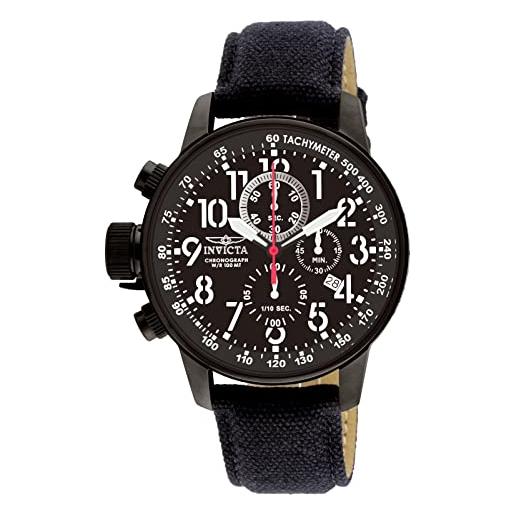 Invicta i-force - orologio da uomo in acciaio inossidabile con movimento al quarzo - 46 mm, nero/nero