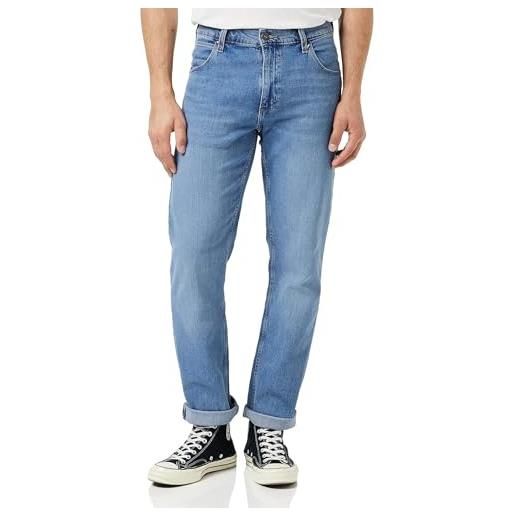 Wrangler straight jeans, great blue, 33w / 34l uomo