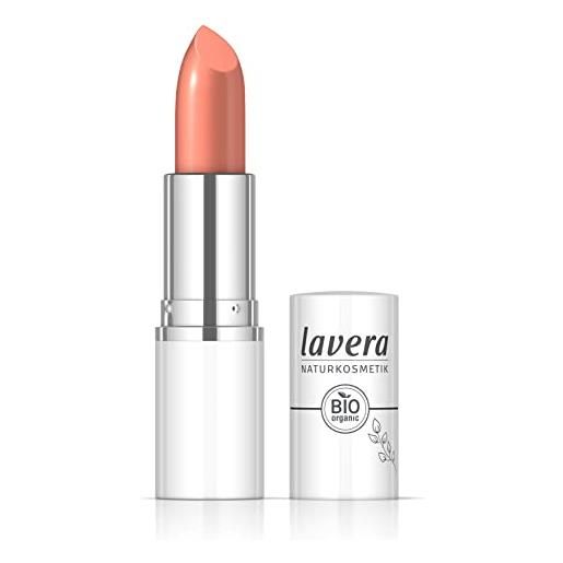 lavera cream glow lipstick - pink grapefruit 05 - colore intenso - finitura lucida - elevato comfort - tenuta fino a 6 ore - vegan - cosmetici naturali (1x 18 g)