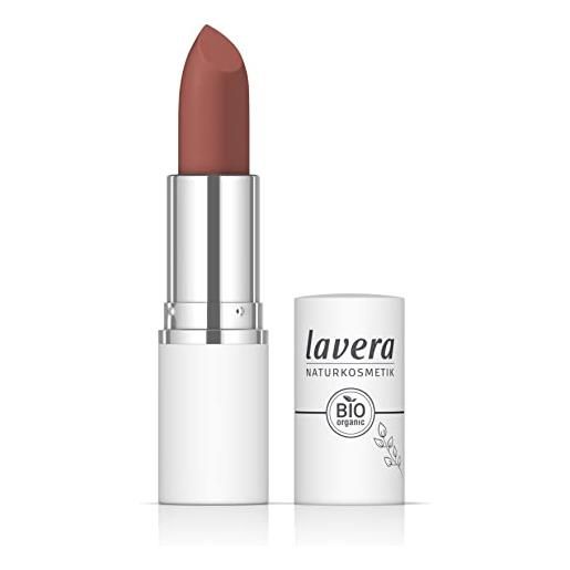 lavera comfort matt lipstick - cayenne 01 - colore intenso - finitura opaca - sensazione confortevole - fino a 6 ore di tenuta - vegan - cosmetici naturali (1x 18,2 g)