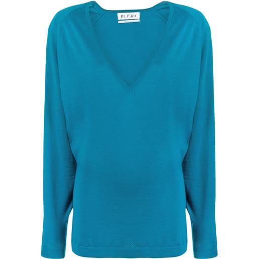 The Attico maglione con scollo a v - blu