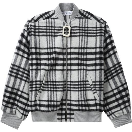 JW Anderson bomber a quadri - grigio