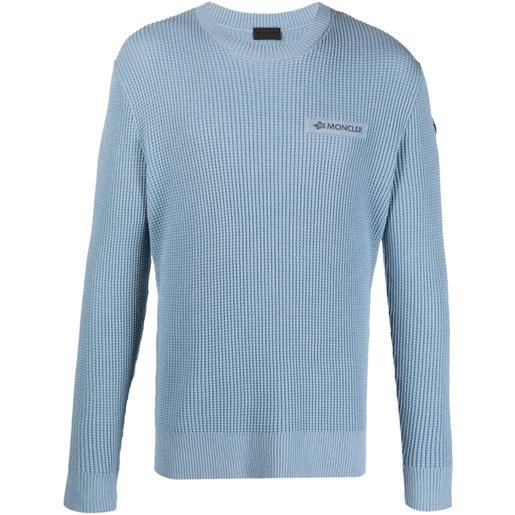 Moncler maglione con applicazione - blu