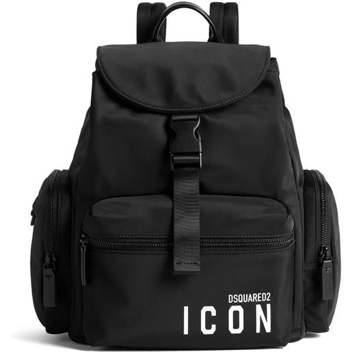 Dsquared2 icon multi-pocket backpack - nero