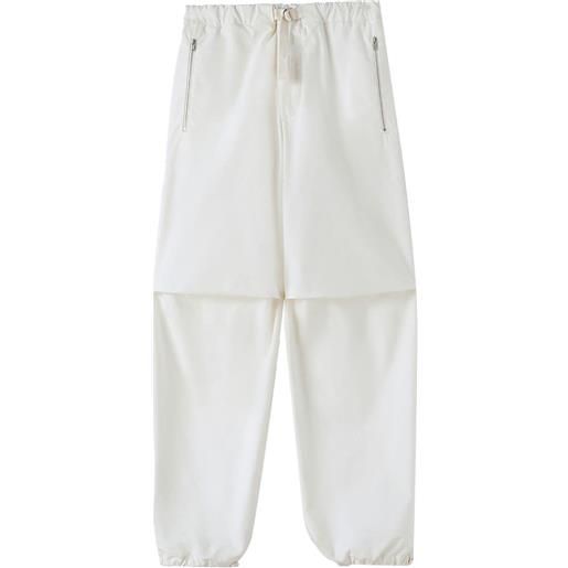 Jil Sander pantaloni affusolati con inserti - bianco
