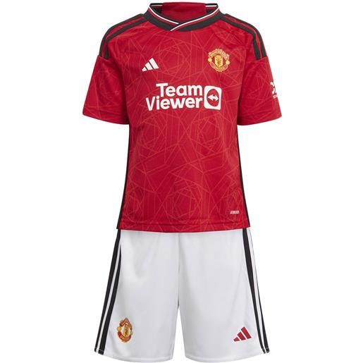 Adidas manchester united fc 23/24 mini set home rosso 12-24 months