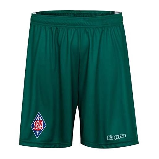 Kappa pantalón segunda equipación cf amorebieta, pantaloncini unisex-adulto, verde/bianco, s