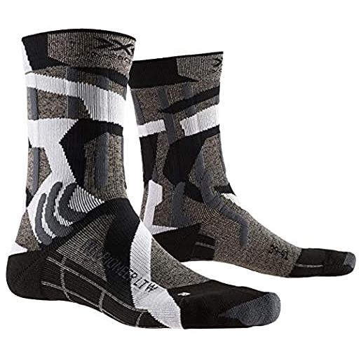 X-Socks trek pioneer light, calzini da escursionismo donna, granite grey/modern camo, 41-42