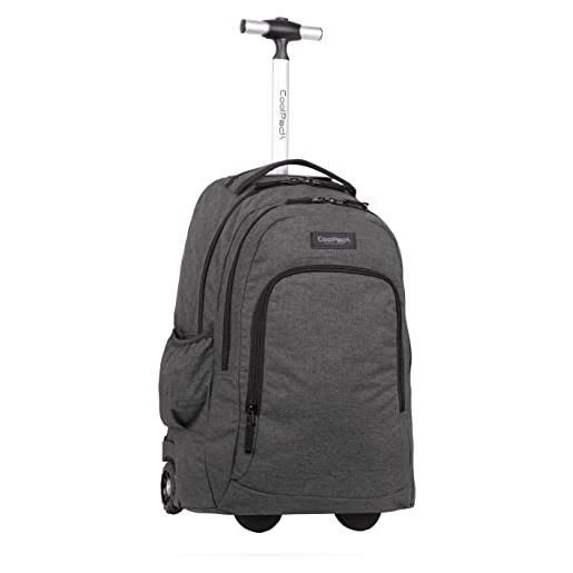 Coolpack e85021, zaino scuola con ruote summit snow grey, grey