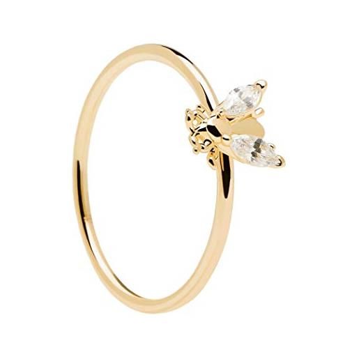 P D PAOLA pdpaola - anello buzz - argento sterling 925 placcato in oro 18 carati - gioielli per donna