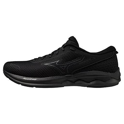 Mizuno wave revolt 3, scarpe per jogging su strada, unisex - adulto, black/ebony/black, 36.5 eu