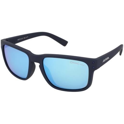 Alpina kosmic nightblue matt/blue mirror | occhiali da sole graduati o non graduati | unisex | plastica | quadrati | blu | adrialenti