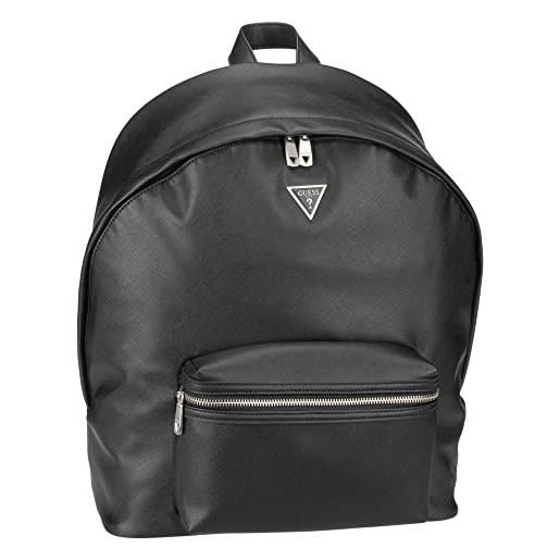 GUESS certosa compact backpack, borsa donna, black, taglia unica