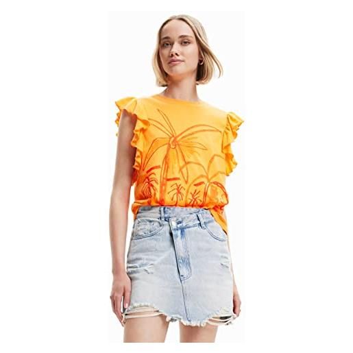 Desigual ts_shalma 7029 t-shirt, arancione, xl donna