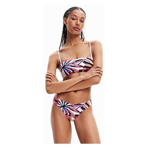 Desigual swim_playa 1000 set bikini, bianco, l donna