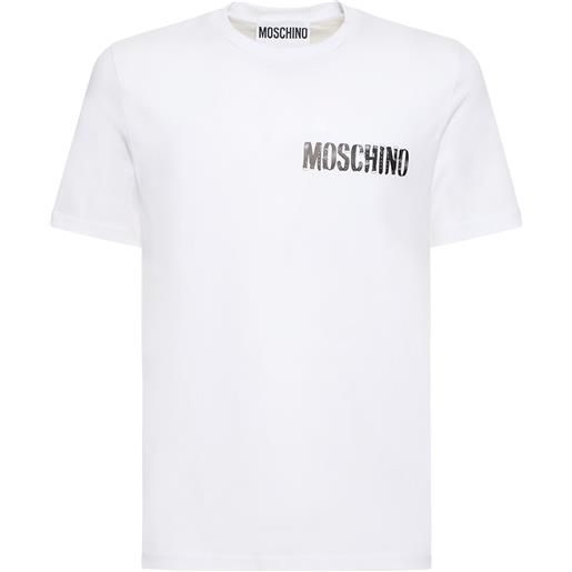 MOSCHINO t-shirt in cotone organico con logo