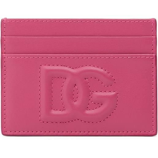 DOLCE & GABBANA porta carte di credito in pelle con logo