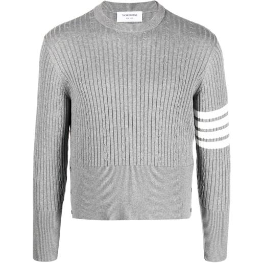 Thom Browne maglione con righe - grigio
